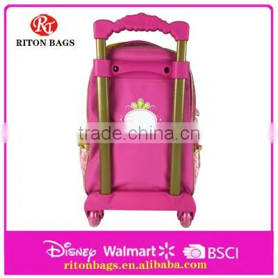 Pretty Strawberry Girl Design 14 Inch 600D Satin Kids Trolley Bags photo-3