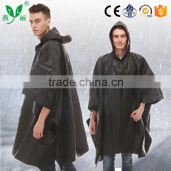 YANLI Unisex Durable 100%waterproof Adult Poncho Raincoat photo-2