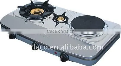 Gas Burner With Electric Hot Plate Cooker Stove