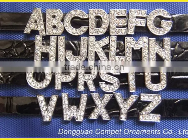 10MM Zinc Alloy Letters, the 26 English Letters, DIY Black Diamond Letters, DIY Rhinestones Letter photo-6