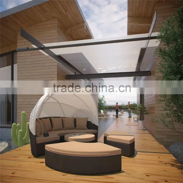 Garden Furniture Set Cheap Outdoor Patio Daybed Round Canopy Luxury Rattan Daybed photo-6