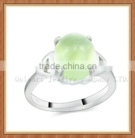 Elegant Natural White Jade 925 Sterling Silver Ring photo-3