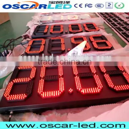 Outdoor Gas Station Led Price Digital Sign 7 Segment 12 Inch 8'' 20'' Small Large Price Sign Led Clock Led Screen Board Display photo-4