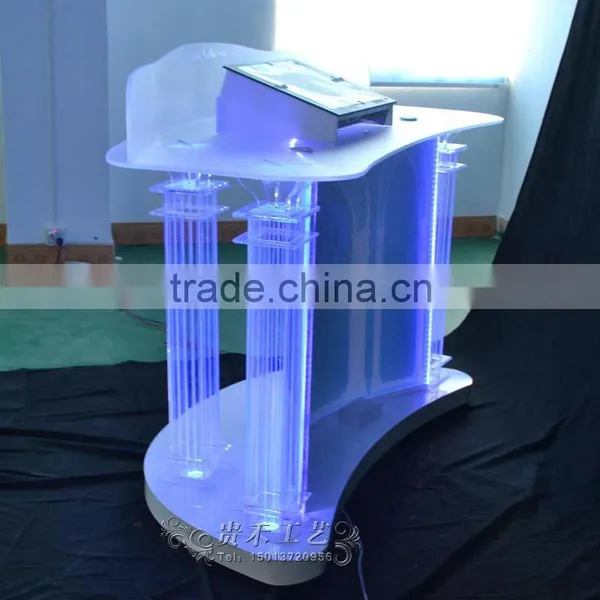 High Qualtiy Modern Church Pulpit With LED Light, Acrylic Church Pulpit,church Pulpit Chairs photo-6