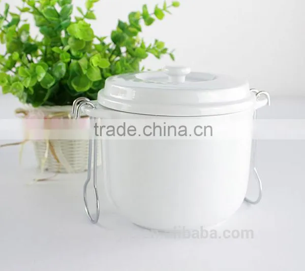 China Suppliers Wholesale Soup Tureen, White Ceramic Stew Pot With Lid photo-2
