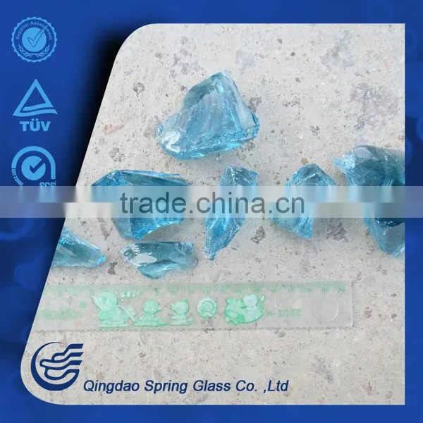 1-3cm Sky Blue Crushed Glass Stones