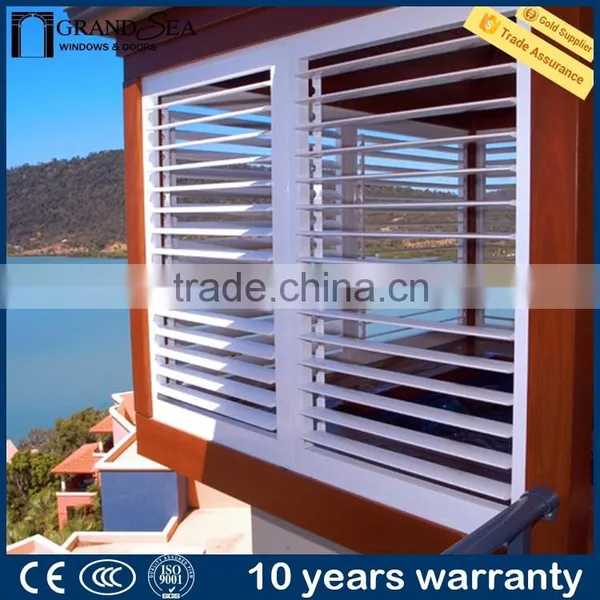 American Style Kitchen Bathroom Aluminum Shutter Window for Sale