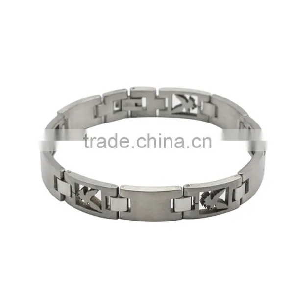 Fashion Business Casual Men Stainless Steel Eagle Bracelet photo-2