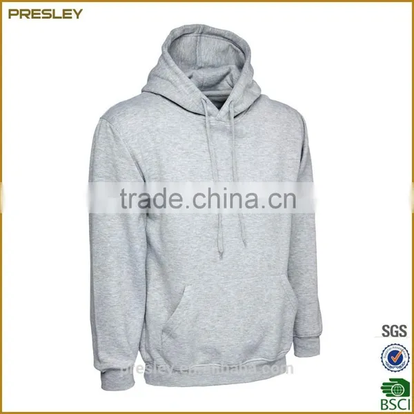 New Fashion Pocket Customized Wholesale Plain White Hoodie Men photo-6
