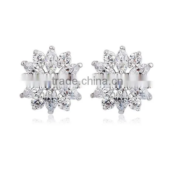 Elegant Luxurious Party Studs With AAA+ Cubic Zircon Stone Fashion Earrings for Women