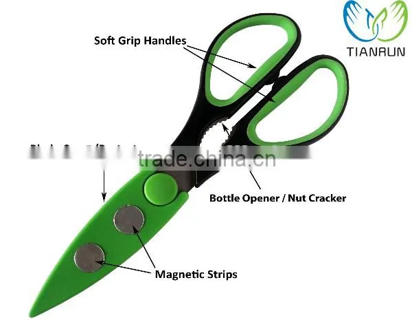 New High Quality Kitchen Shears - Razor Sharp Durable Multi-Purpose Kitchen Scissors With Large Soft Grip Handles photo-2
