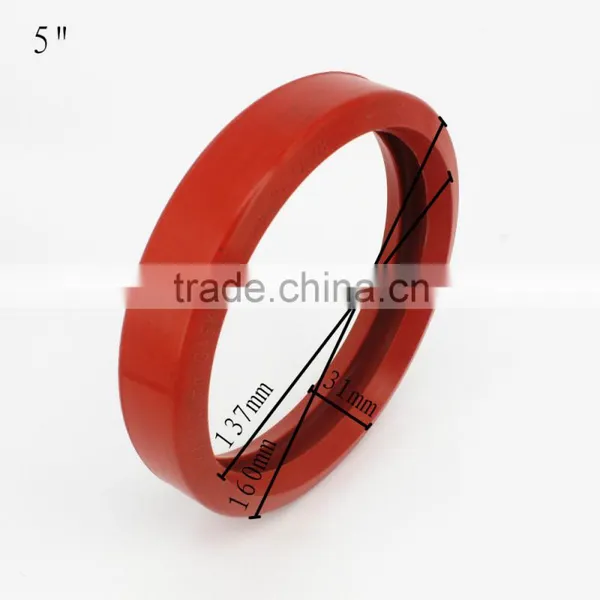 5" Grooved Coupling Gasket, Concrete Rubber Seal Pipe Fitting Groove Coupling photo-2