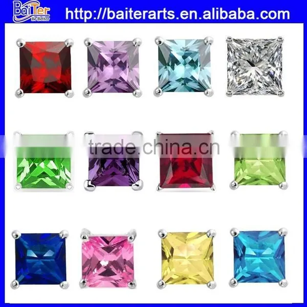 Custom Cheap Diamond Earrings Stud For Men ,925 Sterling Silver Mens Diamond Earring photo-6