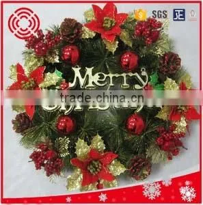 40cm Pine Needle With Glitter, Xmas Wreath Decoration photo-3