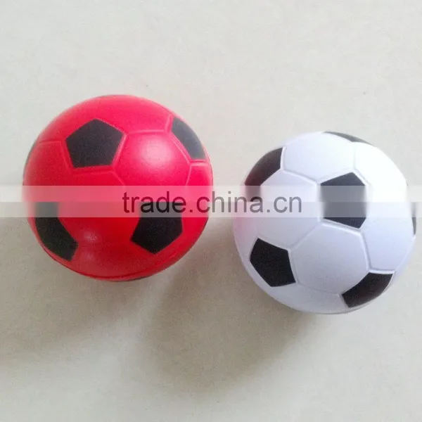 pu Foam Soccerball White and Red Soccer Stress Ball photo-3