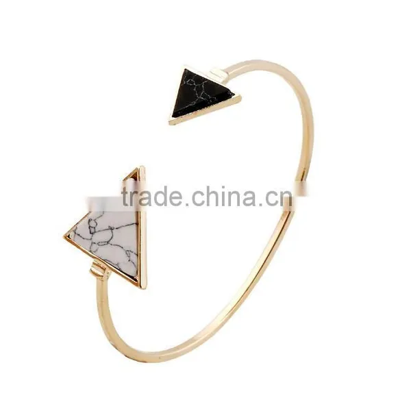 Custom Jewelry Factory Wire Triangle Enamel Bangle Bracelets photo-3