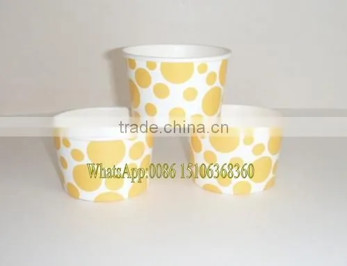 340ml Wholesale Print Customized Logo Ice Cream,Chocolate Cup With Lid,Spoon,Stick photo-5