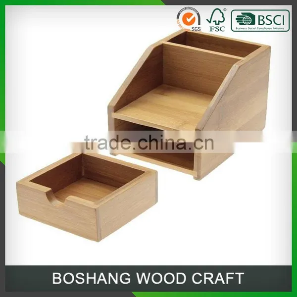 Mini Bedroom Office Wooden Stationery Set photo-2