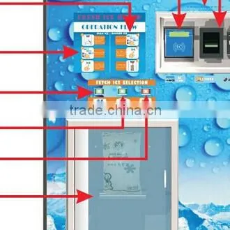 Multifunction Coin IC Card Cash Operate R404a Refrigerant Full Automatic Outdoor Ice Vending Machine For Sale photo-3