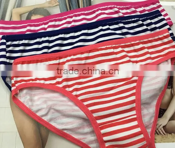 Cheap Stripe Design Young Lady Underwear for Women Panty photo-3