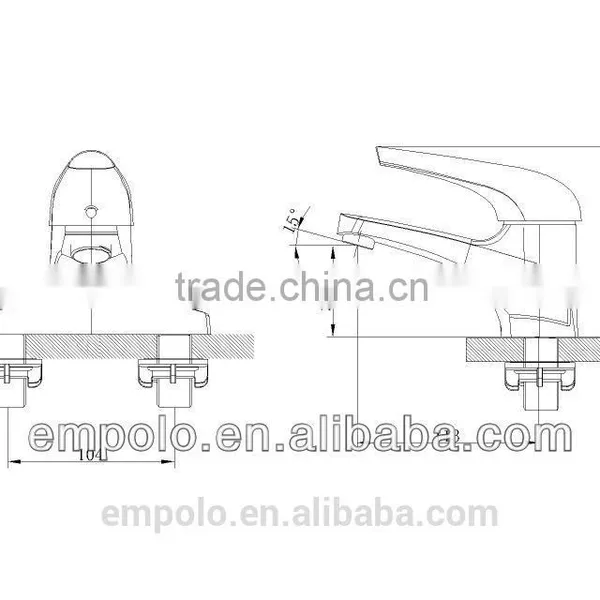 North America Style Chrome Finished Hot and Cold Brass Faucet 06 1201 photo-2