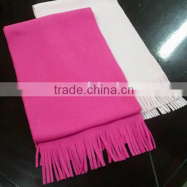 Fleece Scarf With Fringes