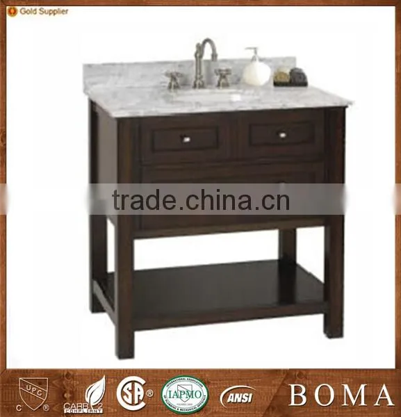 2016 Made in China Solid Wood Corner Slim Bathroom Cabinets