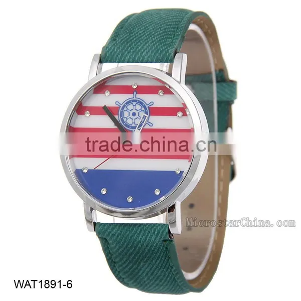 2016 Navy Blue Canvas Strap Wrist Watch photo-6