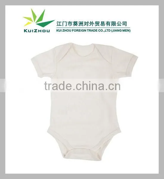 100% Cotton Short Sleeve Blank Baby Rompers Plain Baby Rompers photo-3