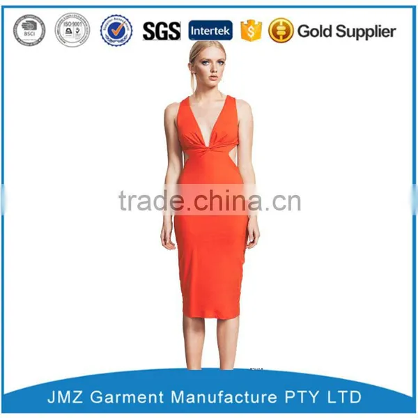 Romantic V-neck Sleeveless Bandage Women Black Dresses photo-2