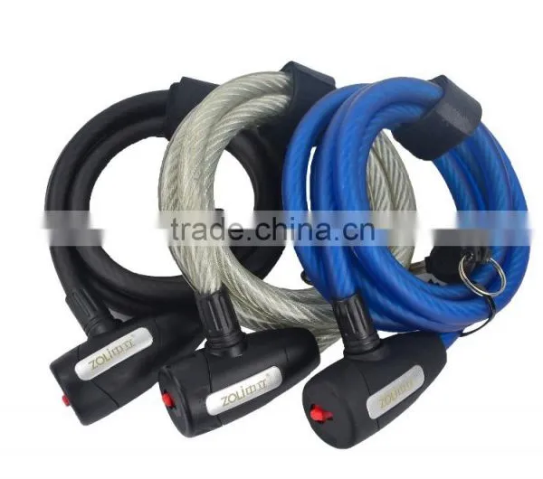 Hot Sale High Quality Wholesale Price Durable Fashionable Bicycle Cable Lock Spiral Lock photo-3