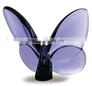 Etched Blue Crystal Butterfly Gifts For American Wedding Souvenirs