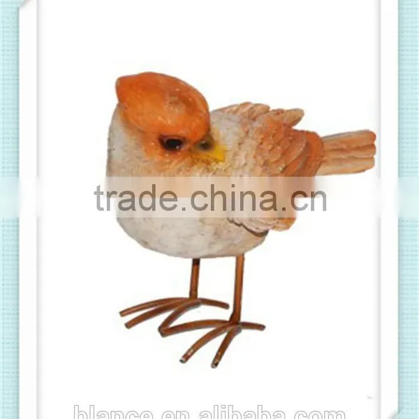 Resin Bird Figurine With Long Feet Home and Garden Decor photo-3