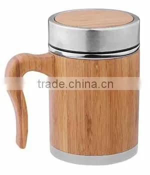 Vacuum Cup With 100%natural Bamboo