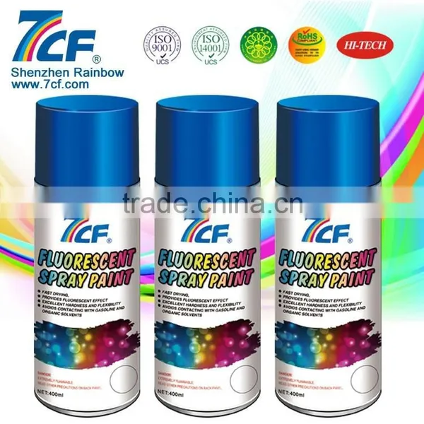 Famous Brand 400ml Acrylic Rainbow Fine Chemical 7CF Fluorescent Spray Paint photo-2