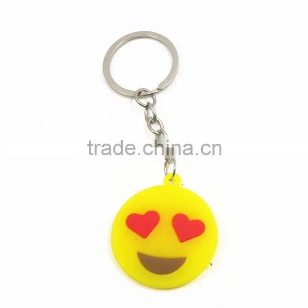 Hot Selling Cute Face Designs Keychain/ Custom Soft Pvc Keychains/ Promotion Key Ring photo-2