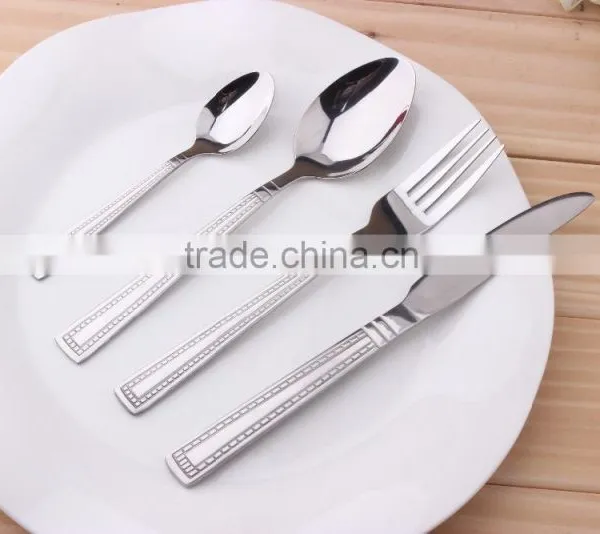 Embossed Design Stainless Steel Cutlery Set From China KX-S154 photo-4