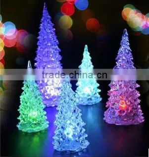 New Design Promotional Gift Yiwu Wholesale LED Mini Christmas Colorful Light Christmas Tree