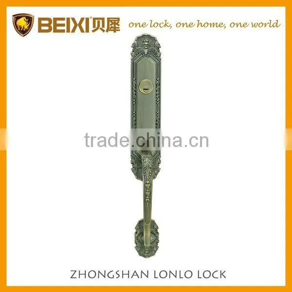 High Quality US Standard Luxury Zinc Alloy Antique Brass Finish Large Mortise Lock Door