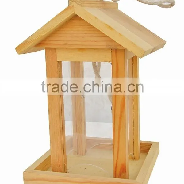 2015 Year Factory Suppliers Selling FSC Hanging Wild Garden Outdoor Wooden Bird Feeder for Made in China Wholesale photo-2