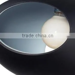 Glass Lighting Black Color Elliptical Bedroom Pendant Light photo-4