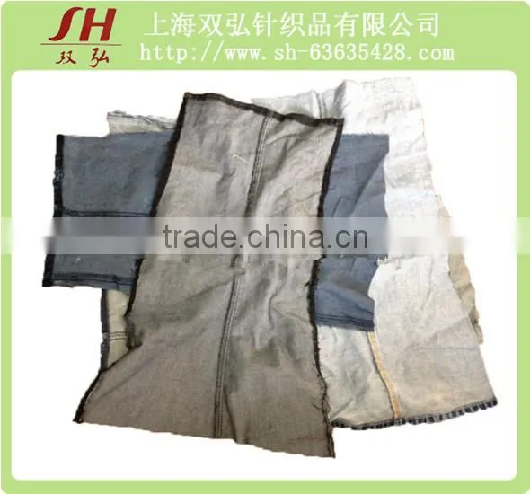 Denim Fabric Cotton Rags With Used Material