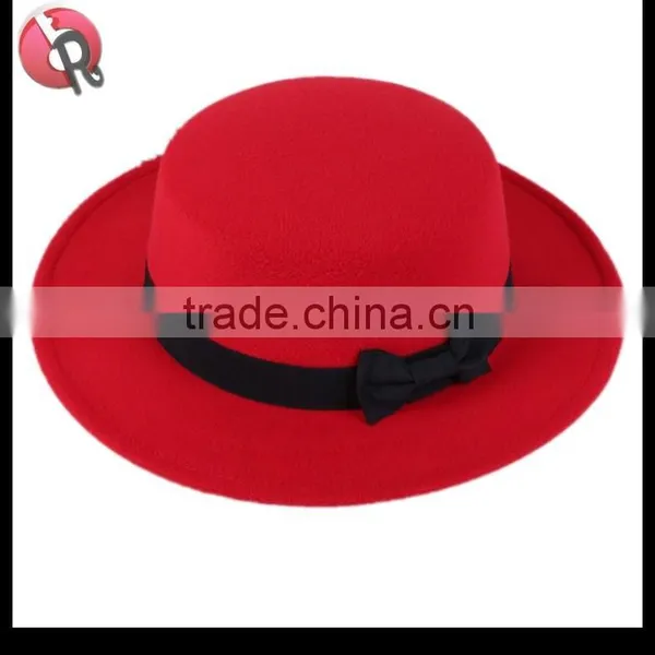 100% Wool Felt Boater Hat photo-3