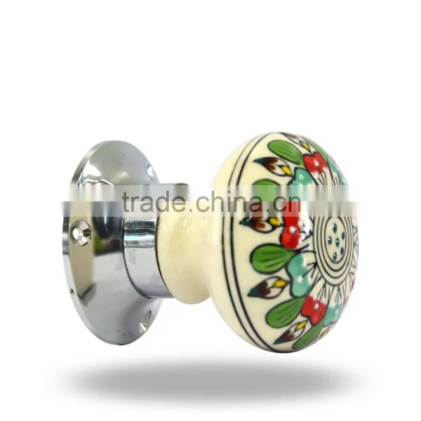 Ceramic Green Red FLower Mortice photo-3