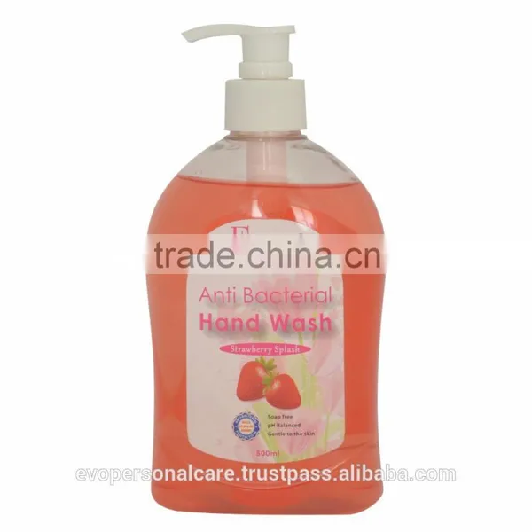 EVO NATURALE ANTI BACTERIAL HAND WASH STRAWBERRY SPLASH 500ml