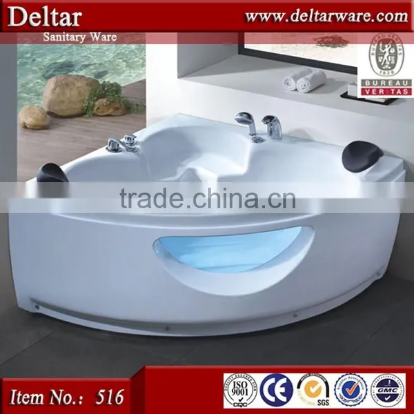 Huge Massage Bathtub, Water Air Massage Whirlpool Bathtub Price, Sitting Bathtub Glass Two Side photo-2