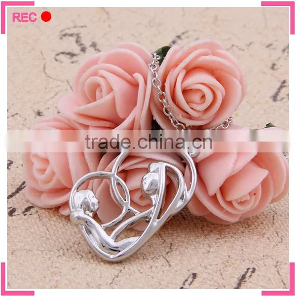 Meaningful Pendant Necklace for Women, Mom and Son Alloy Necklace photo-3