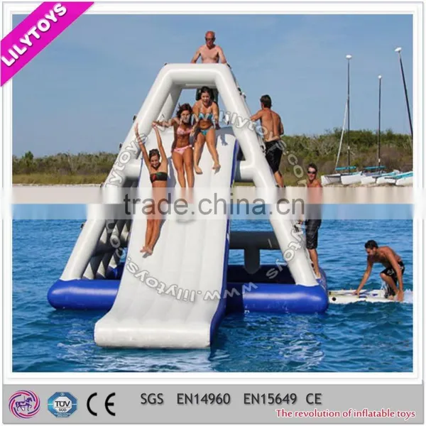 Super Quality 0.9mm Pvc Type Lake Slide Promotion, Beach Inflatable Water Game photo-2