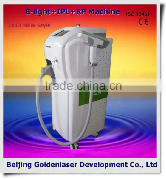 2013 New style E-light+IPL+RF machine www.golden-laser.org/ hair removal kit