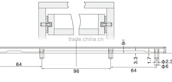 0219010 Black Plastic Drawer Slide Rail for Furniture Cabinet photo-2